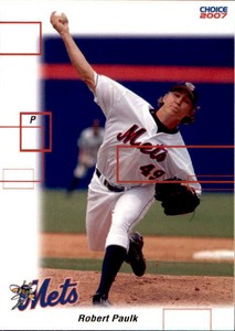 2007 Binghamton Mets Choice #17 Robert Paulk Madison Florida FL Baseball Card