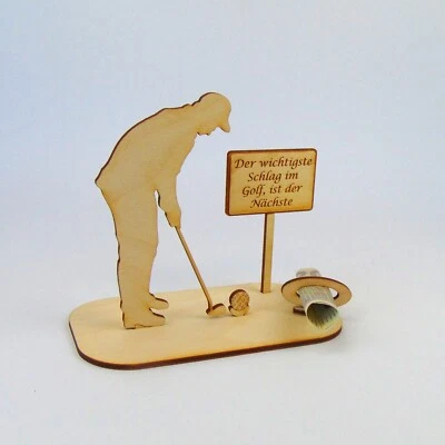 Geldgeschenk Golfspieler mit verschiedenen Schildern Gutschein - Bild 1 von 3