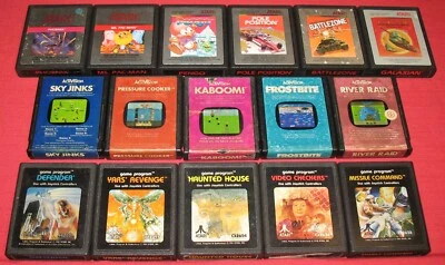 LOTE DE 21 JUEGOS Atari 2600 / Pengo + Frostbite + Gyruss + River Raid + Ms. Pac-Man Foto 1 de 2