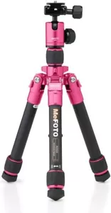 Kit de trípode compacto MeFOTO DayTrip con 2 secciones patas de aluminio - rosa caliente - Imagen 1 de 3
