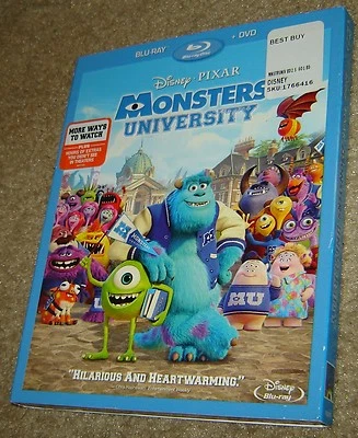 Monsters University (Blu-ray/DVD),NEW & SEALED, WITH OUTER SLIPCOVER, REGION ABC - Image 1 of 2