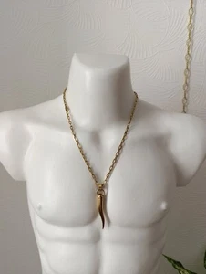Y2K DOLCE & GABBANA HORN OF PLENTY NECKLACE IN GOLD COLOR - Picture 1 of 15