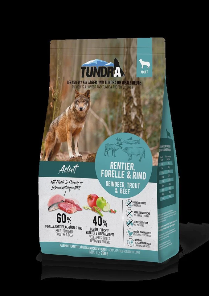 Tundra DOG Trockenfutter Rentier, Forelle & Rind 750g Hundefutter - Bild 1 von 1