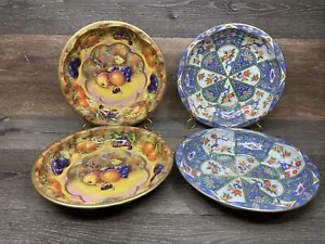 Vtg Daher Decorated Ware 10” Tin Bowl Fruit Floral Farmhouse Decor England (4) - Picture 1 of 10