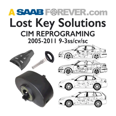 SAAB 9-3 2005 - 2011 SERVICIO DE LLAVES PERDIDAS (PROGRAMACIÓN CIM) INCLUYE 2 LLAVEROS Y LLAVES Foto 1 de 3