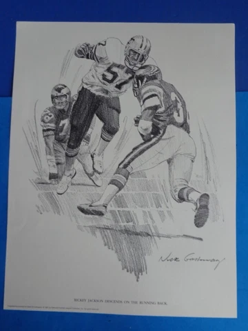 VINTAGE '81 SHELL NEW ORLEANS SAINTS FOOTBALL POSTER- RICKEY JACKSON Cover