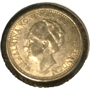 elf Netherlands 1/2 Gulden 1921 Silver Wilhelmina - Bild 1 von 2