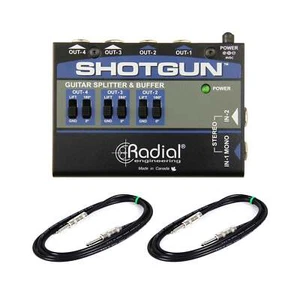 Radial Engineering Shotgun Bundle with 2 6-foot 1/4" TS Instrument Cables - Picture 1 of 7
