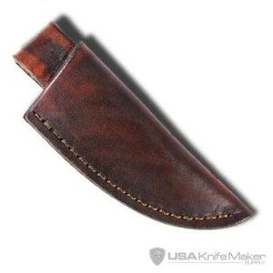 "Funda Acabada Estilo #1 - Cuero Marrón - para cuchillos de filete con hojas de hasta 8""" - Imagen 1 de 1
