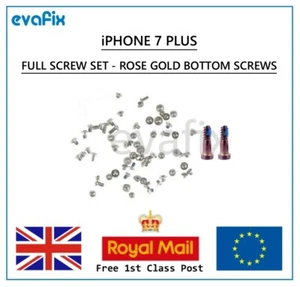 New OEM iPhone 7 Plus Full Screw Set Rose Gold Bottom Pentalobe Screws - Picture 1 of 1