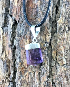 8 Ct Natural Stone Amethyst Pendants 925 Sterling Silver Gemstone Pendant - Picture 1 of 7