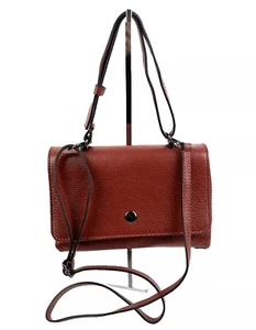 Borse In Pelle Handbag Vittoria Pacino Brick Red Leather Satchel Two Way Wear - Picture 1 of 16