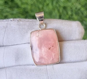Pink Opal Gemstone 925 Sterling Silver Handmade Trending Gift Pendant PG2117 - Picture 1 of 3