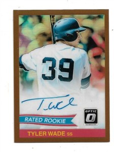 2018 Donruss Optic-R. R. Bronze Refractor-Retro 1984-Signature-Tyler Wade-NM