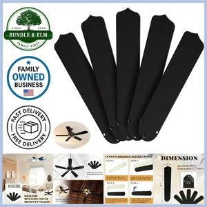 5Pcs Ceiling Fan Blades Replacement Waterproof 42 Inch Indoor Outdoor Modern ... - Picture 1 of 8