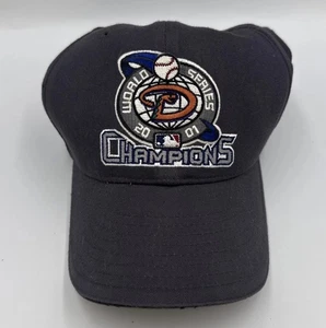 VTG Arizona Diamondbacks Hat Strapback Cap Mens Gray 2001 World Series Champions - Picture 1 of 2