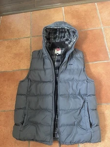 LEE COOPER Grey Check Fleece Lined Gilet XL VGC - Picture 1 of 4
