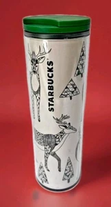 Starbucks 16 oz Hot Cold Coffee Tumbler Travel Mug Tasse Deckel Deer Trees Holiday - Bild 1 von 6