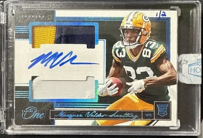 2018 Panini One - Dual Tri-Color Patch Auto Marquez Valdes-Scantling #60 Blue /2 - Image 1 of 3