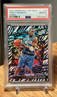 2024 National VIP Gold Pack Tracy McGrady Zebra Scope Prizm SSP PSA 10 POP1 🏀📈 - Image 1 of 3