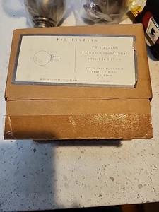 Juego de 2 peltres con acabado redondo Pottery Barn estándar de 1,25" nuevos - Imagen 1 de 6