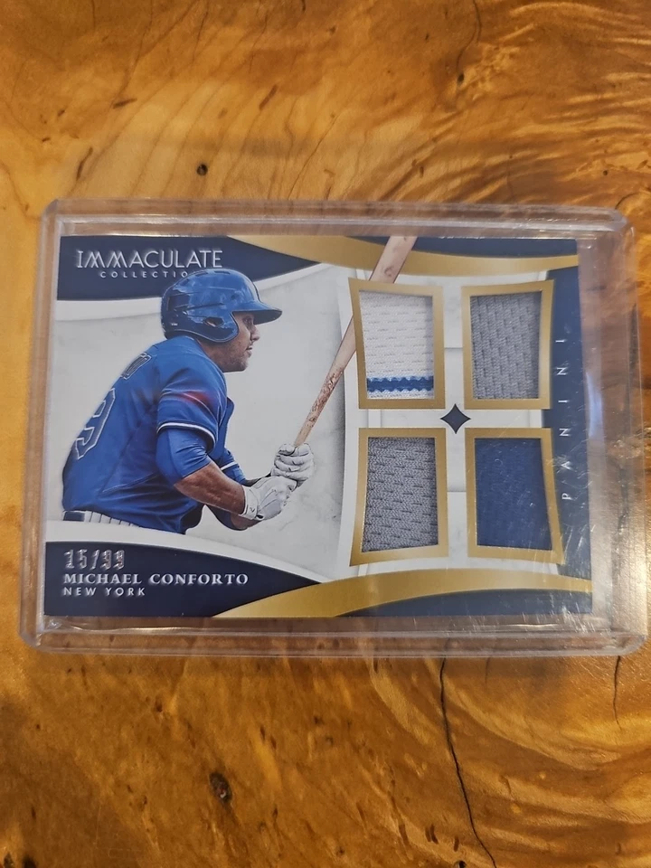 2015 Panini Immaculate Collection -  Quads Michael Conforto #15 /99 (MEM, RC) - Image 1 of 2