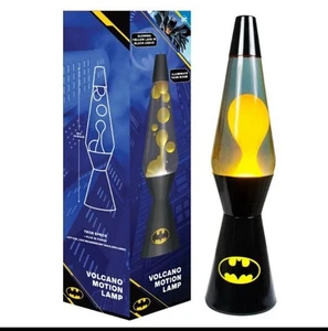 Batman 16" Lava Motion Volcano Lamp, Yellow Wax in Black Liquid NIB - Picture 1 of 4