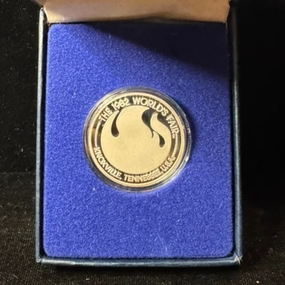 Plata fina .999 15,9 gramos 1982 Feria Mundial Knoxville, Tennessee Ronda Foto 1 de 4