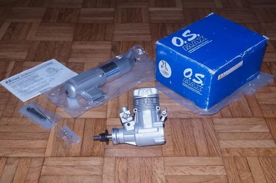 OS Max 91 FX Ring 2-Stroke 15cc RC Aeroplane Model Engine with Silencer Vintage! - Image 1 of 4