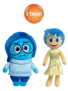 Disney Pixar Inside Out 2 Talk It Out Plush Sadness & Joy Talking Just Play NWT - Picture 1 of 5