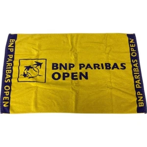 BNP Paribas Open Pickleball Tennis Towel 38 in x 22 in Blue Yellow - Picture 1 of 6
