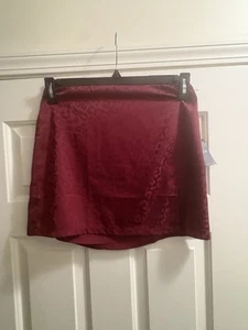 Forever 21 Kastanienbrauner Rock mit Geparden-Print und Schlitz Größe Large NEU NWT - Bild 1 von 8