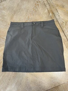 Eddie Bauer Skort/Skirt Gray Size 6 Pockets Stretchy Waist 32” Length 16.5” - Picture 1 of 5