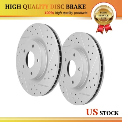 Rotores de freno delanteros perforados para Nissan Rogue Select Sentra 2008-2015 2016 2017 Foto 1 de 4