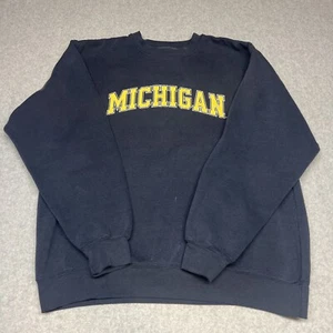 Vintage Unisex University Of Michigan Sweatshirt Size XL Blue - Picture 1 of 8