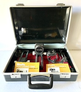 Minolta Auto Bellows I Focusing Rail Slide Copier Macro Stand w/ Hardcase