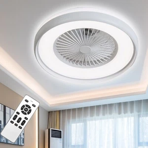 Plafoniera Ventilatore da Soffitto LED 62W Telecomando 6 Velocità Dimmer IP20 - Foto 1 di 7