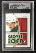 2008-09 ITG Ultimate Memorabilia Gloves are Off Gold Marian Gaborik 1/1 !!