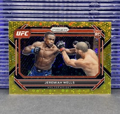 2023 PRIZM UFC ROOKIE UNDER CARD GOLD DISCO JEREMIAH WELLS RC /10 Mint ✨🔥 - Image 1 of 4