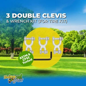 JUEGO DE COLUMPIO STUFF INC 3 KIT DE LLAVE DOBLE Park Play Fort 0277 - Imagen 1 de 7