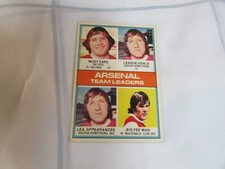 Topps Red Back  Football Trade Card 1977/78  TEAM LEADERS arsenal