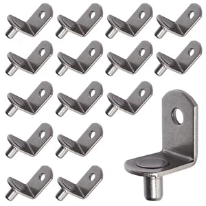 Shelf Pegs L-Shaped Cabinet Support Pins Bracket Style Clips for 5mm - Picture 1 of 7