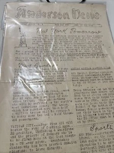 World war 2  Newspaper USS  GENERAL A E ANDERSON (Ap-111). Ship Newspaper - Picture 1 of 8