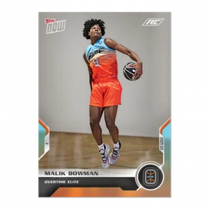 2021 TOPPS NOW OVERTIME ELITE #D5 MALIK BOWMAN (RC) - Picture 1 of 2