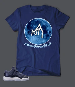 Anti T shirt To Match Jordan Blue Moon 11s GS Unisex Pro Club Navy Blue - Picture 1 of 1