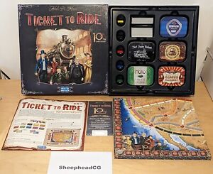 Ticket To Ride: 10th Anniversary Edition Board Game - 100% Complete & VGC!