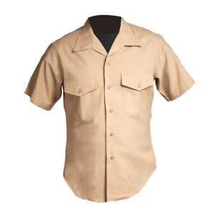 CAMISA DE VESTIR DE SERVICIO CAQUI CHARLIE BRONCEADO 16,5 BOTONES MANGA CORTA DELANTERA CAQUI - Imagen 1 de 12