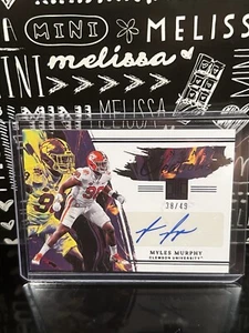 MYLES MURPHY 2023 IMPECCABLE ROOKIE Canvas Creation Purple AUTO /49🏈 - Picture 1 of 2