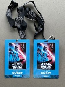 Star Wars The Rise of Skywalker World Premiere Guest Badges 12.16.19