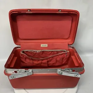 Vintage Samsonite Saturn Red Traveling Cosmetic luggage Case No Key - Picture 1 of 13